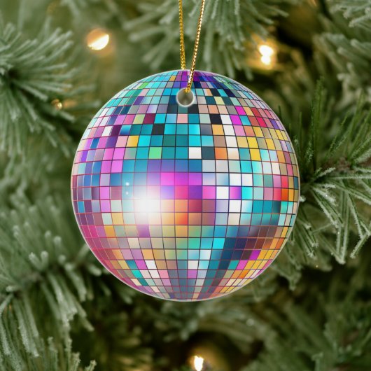 Disco Ball Keramik Ornament (Baum)