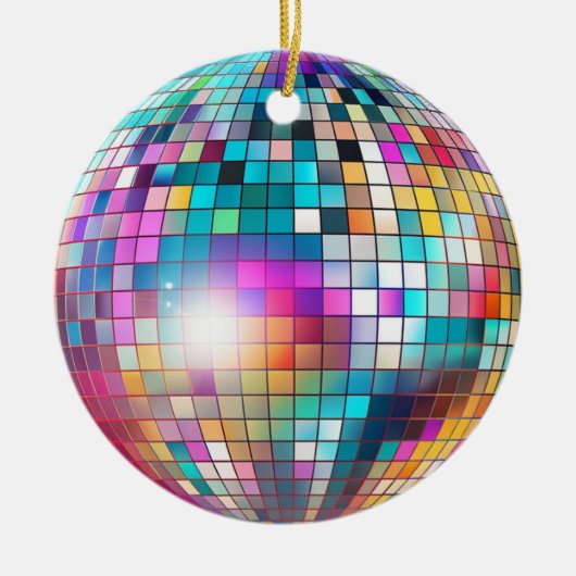 Disco Ball Keramik Ornament (Vorne)