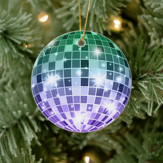 Disco Ball Keramik Ornament (Baum)