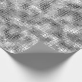 Disco Ball Light Silber Look Wrapping Paper Geschenkpapier (Ecke)