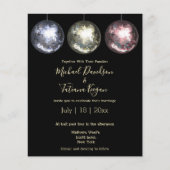 Disco Ball Lights Glitzer Einladung zur Hochzeit (Vorderseite)