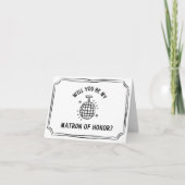 Disco Ball Matron of Honor Vorschlag | Spaß und Tr Karte (Vorderseite)