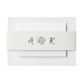Disco Ball Monogram French Hand Drawn Wedding Einladungsbanderole (Vorderseite Beispiel)