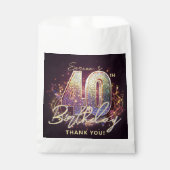 Disco Ball Music Notes Retro 40th Birthday Party Geschenktütchen (Vorderseite)