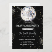 Disco Ball New Year's Eve invitation Einladung (Vorne/Hinten)