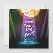 Disco Ball New Year's Eve Party Einladung (Vorderseite)