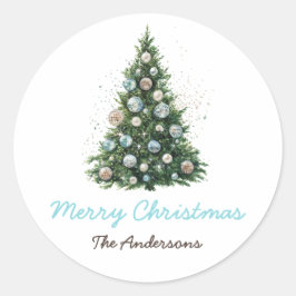 Disco Ball Ornament Weihnachtsbaum Maßgeschneidert Runder Aufkleber