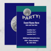 Disco-Ball-Party Einladungen (Vorne/Hinten)