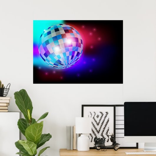 Disco Ball Poster (Heimbüro)