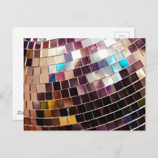 Disco Ball Postkarte (Vorne/Hinten)