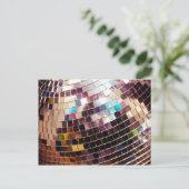 Disco Ball Postkarte (Stehend Vorderseite)