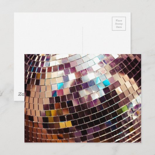 Disco Ball Postkarte (Vorne/Hinten)