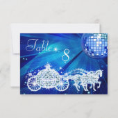 Disco Ball, Princess Coach & Pferde Doppelseitig Einladung (Rückseite)
