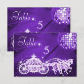 Disco Ball, Princess Coach & Pferde Doppelseitig Einladung (Vorne/Hinten)