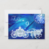 Disco Ball, Princess Coach & Pferde Doppelseitig Einladung (Vorderseite)