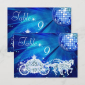 Disco Ball, Princess Coach & Pferde Doppelseitig Einladung (Vorne/Hinten)
