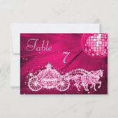 Disco Ball, Princess Coach & Pferde Doppelseitig Einladung (Rückseite)