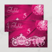 Disco Ball, Princess Coach & Pferde Doppelseitig Einladung (Vorne/Hinten)