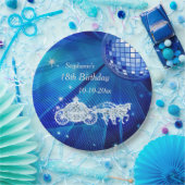 Disco-Ball, Prinzessin Coach u. Pferde18. Pappteller (Party)