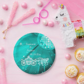 Disco-Ball, Prinzessin Coach u. Wedding Pferde Pappteller (Party)
