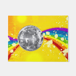Disco Ball Rainbow Doormat Fußmatte