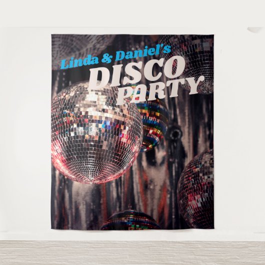 Disco Ball Retro 1970s| Hintergrund des Party Wandteppich (Vorderseite)