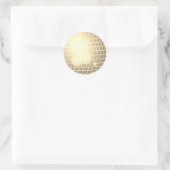 Disco Ball Retro 70er Gold Umschlag Aufkleber (Tasche)