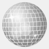 Disco Ball Retro 70er Silver Umschlag Aufkleber (Vorderseite)