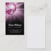 Disco Ball rosa Visitenkarte (Vorne/Hinten)