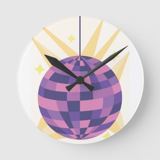 Disco Ball Runde Wanduhr (Vorderseite)