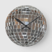 Disco Ball - Rundwand-Uhr