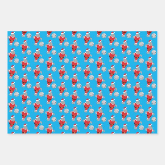 Disco Ball Santa Manatea Geschenkpapier Set (Vorderseite)