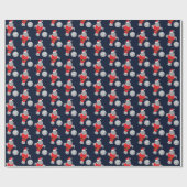 Disco Ball Santa Manatea Weihnachten Geschenkpapier (Flach)