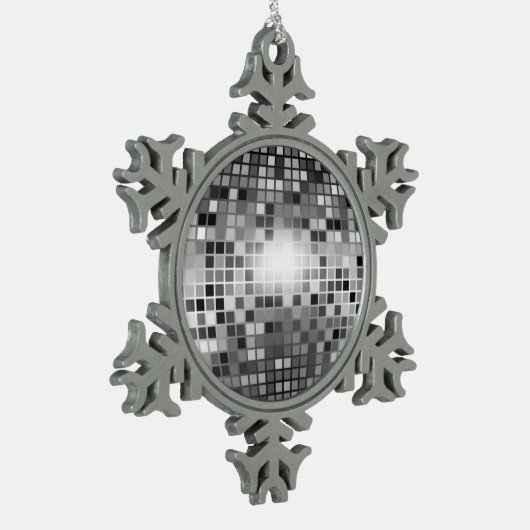 DISCO BALL SCHNEEFLOCKEN Zinn-Ornament (Links)