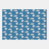 Disco Ball Shark Weihnachtsmannmütze Weihnachten Geschenkpapier Set (Vorderseite 2)