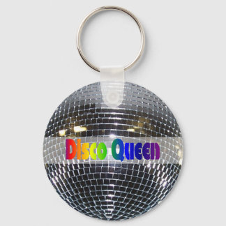 Disco Ball Shiny Silver | Disco Queen Retro 80er Schlüsselanhänger