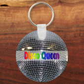 Disco Ball Shiny Silver | Disco Queen Retro 80er Schlüsselanhänger (Vorderseite)