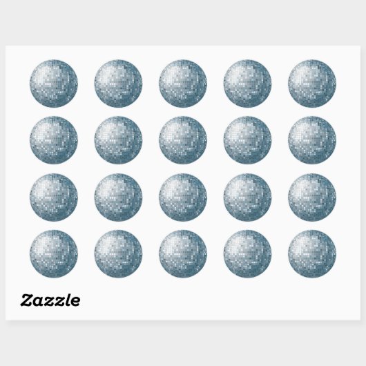 Disco Ball Silver Sticker (Blatt)