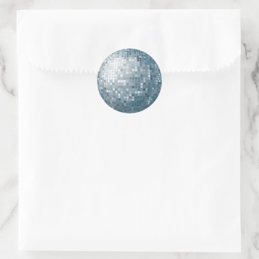 Disco Ball Silver Sticker (Tasche)