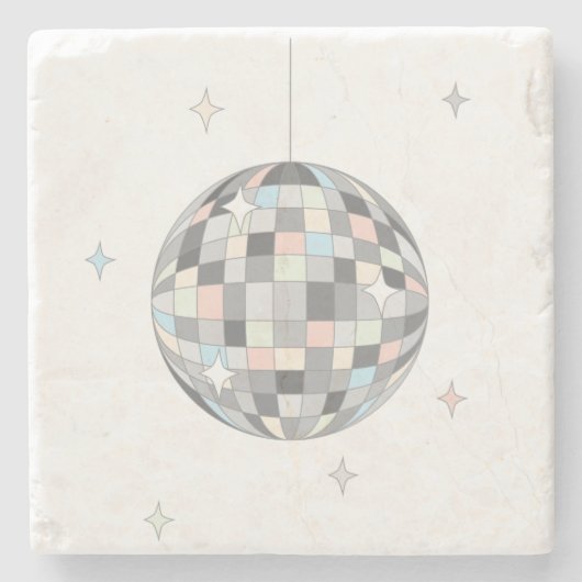 Disco Ball Steinuntersetzer (Vorderseite)