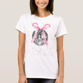 Disco Ball T-shirt with Pink Bow (Vorderseite)