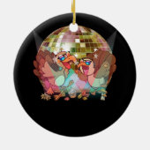 Disco Ball Türkei Erntedank Dinner Festlich als Keramik Ornament (Hinten)