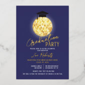 Disco-Ball und Cap-Abschluss Folieneinladung (Vorderseite)