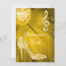 Disco Ball und Sparkone Heelse Goldene Rente Einladung