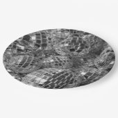 Disco-Ball-Verzierungen Pappteller (Schrägansicht)