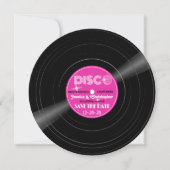 DISCO Ball Vinyl Record - Groovy Lila Save The Date (Vorderseite)