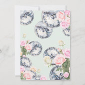 Disco Ball Wedding Einladung Blumengrün (Rückseite)