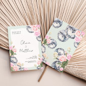 Disco Ball Wedding Einladung Blumengrün