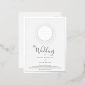 Disco Ball Wedding Folie Einladungspostkarte (Vorderseite/Rückseite)