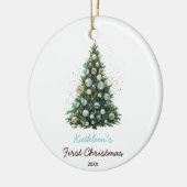 Disco Ball Weihnachtsbaum Baby's First Christmas Keramik Ornament (Links)